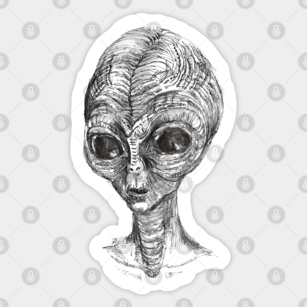 Alien Head. Sticker by FanitsaArt